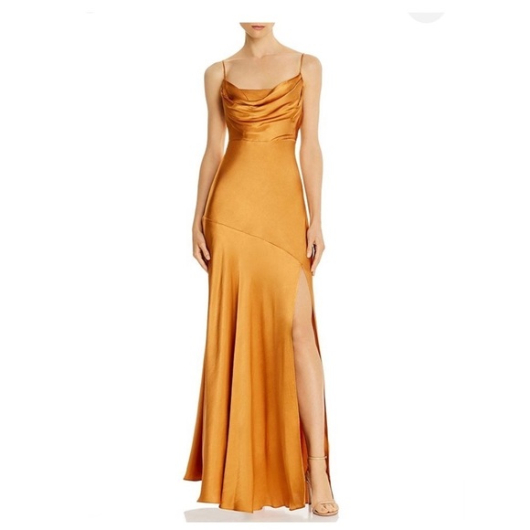 Fame and Partners Dresses & Skirts - NEW Fame and Partners Maya Cowl Neck Satin Gown